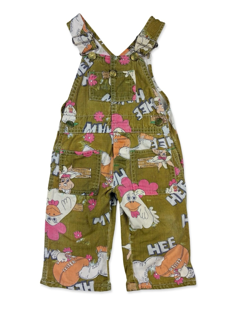 Vintage Liberty Toddler Hee Haw Farm Animals Denim Overalls